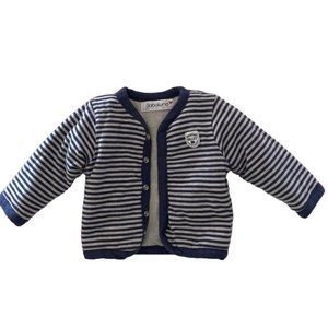 Babaluno Reversible Stripe Padded Snap-up 0-3 Months